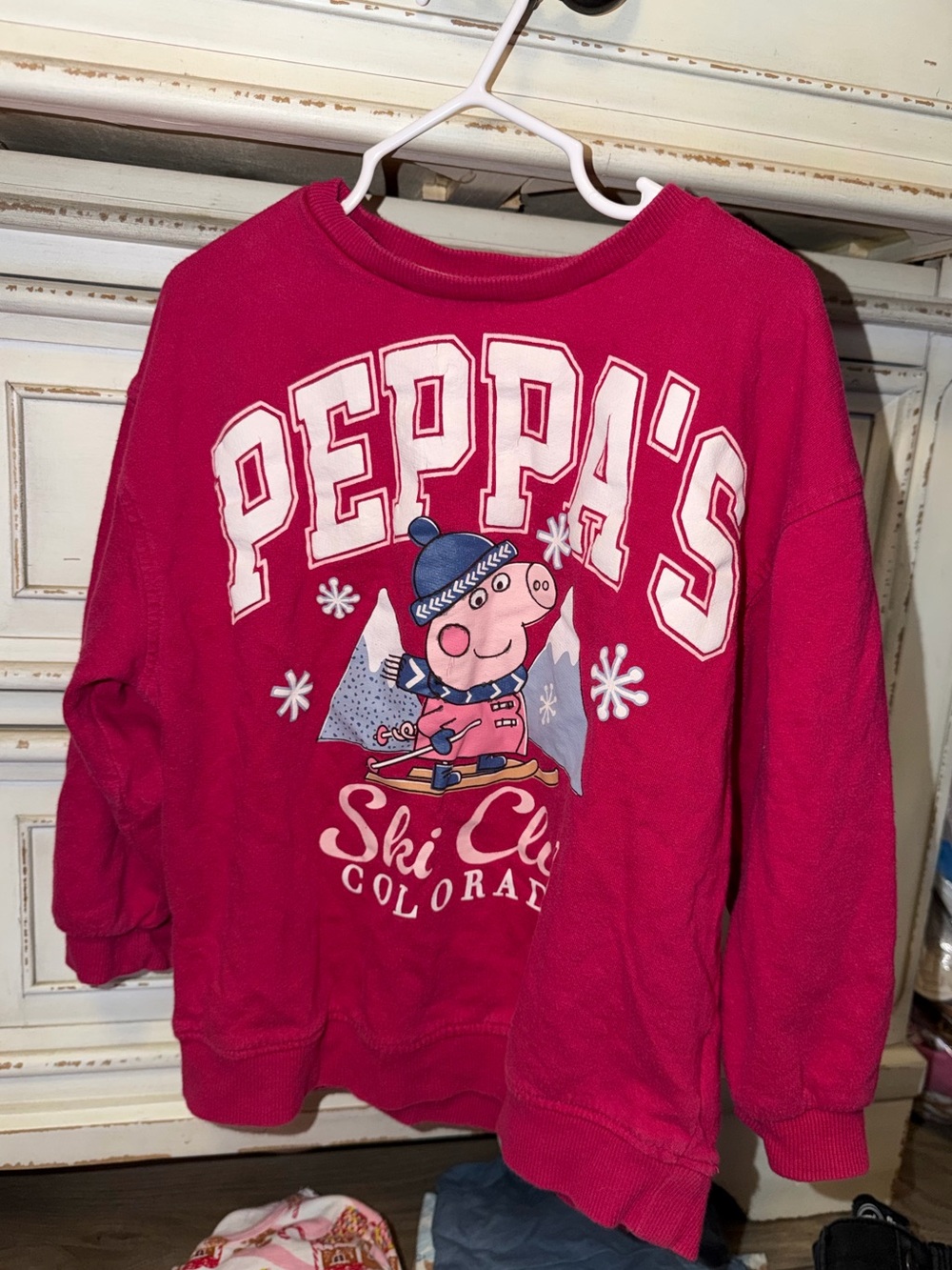 Peppa Pig Bright Pink Ski Club Sweatshirt & Pants Matching Set